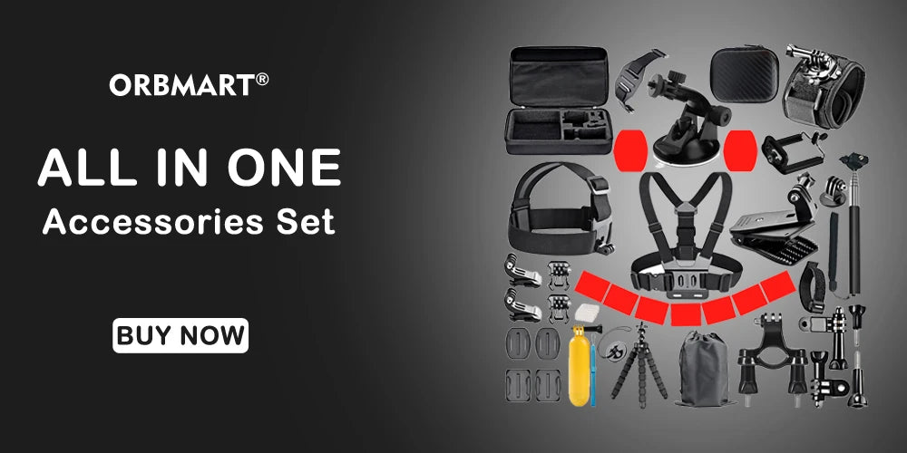 ORBMART Extendable Handheld Selfie Stick Monopod + Mount Adapter For Gopro Hero 5 4 3 3+ 2 SJ4000 Xiaomi Yi Sport Action Camera