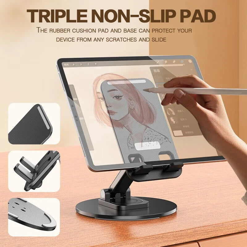 Desktop Phone Holder 360° Rotating Folding Stand Non-slip for iPhone 13 Xiaomi Huawei Mobile Phone Tablet Universal Accessories