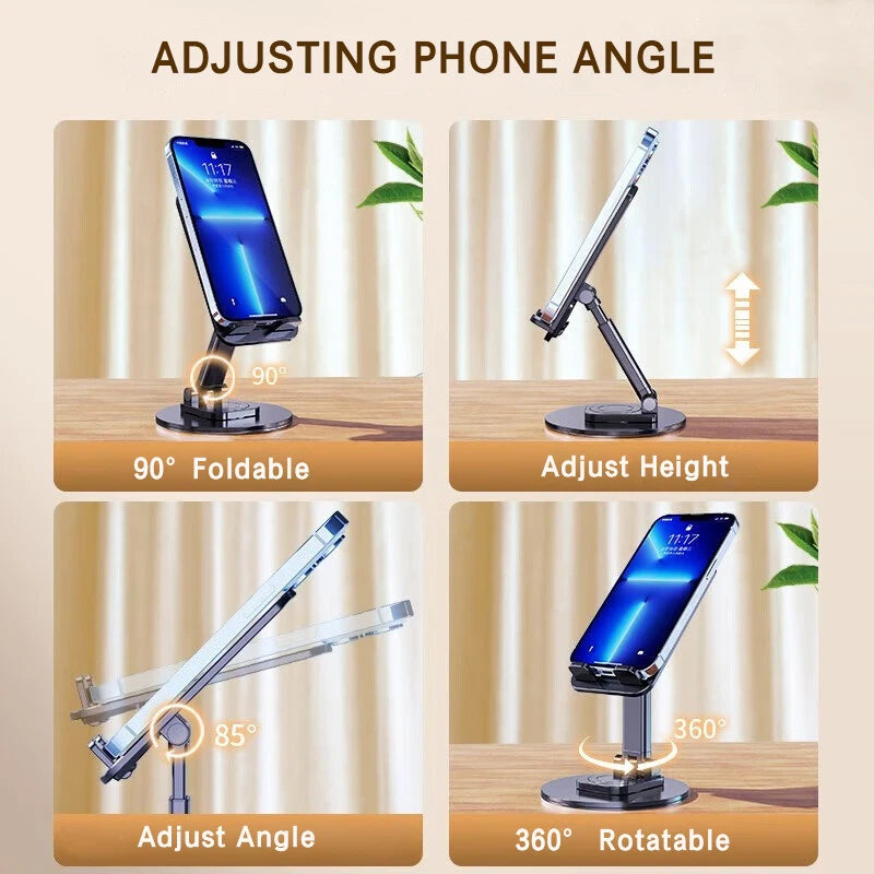 Desktop Phone Holder 360° Rotating Folding Stand Non-slip for iPhone 13 Xiaomi Huawei Mobile Phone Tablet Universal Accessories