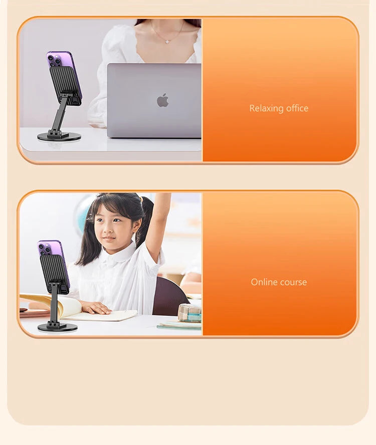 Desktop Phone Holder 360° Rotating Folding Stand Non-slip for iPhone 13 Xiaomi Huawei Mobile Phone Tablet Universal Accessories