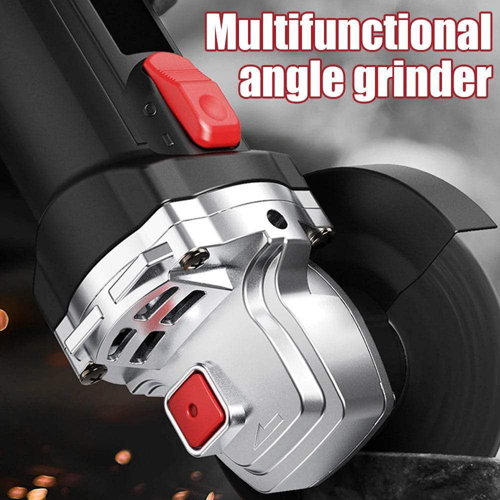 4.2-Amp 710W 11000RPM Brush Cordless Angle Grinder Electric Grinding Cutting Polishing Power Tool Cutting Polishing Cutter