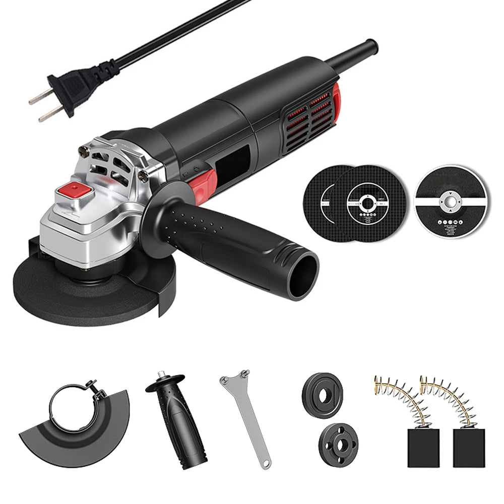 4.2-Amp 710W 11000RPM Brush Cordless Angle Grinder Electric Grinding Cutting Polishing Power Tool Cutting Polishing Cutter