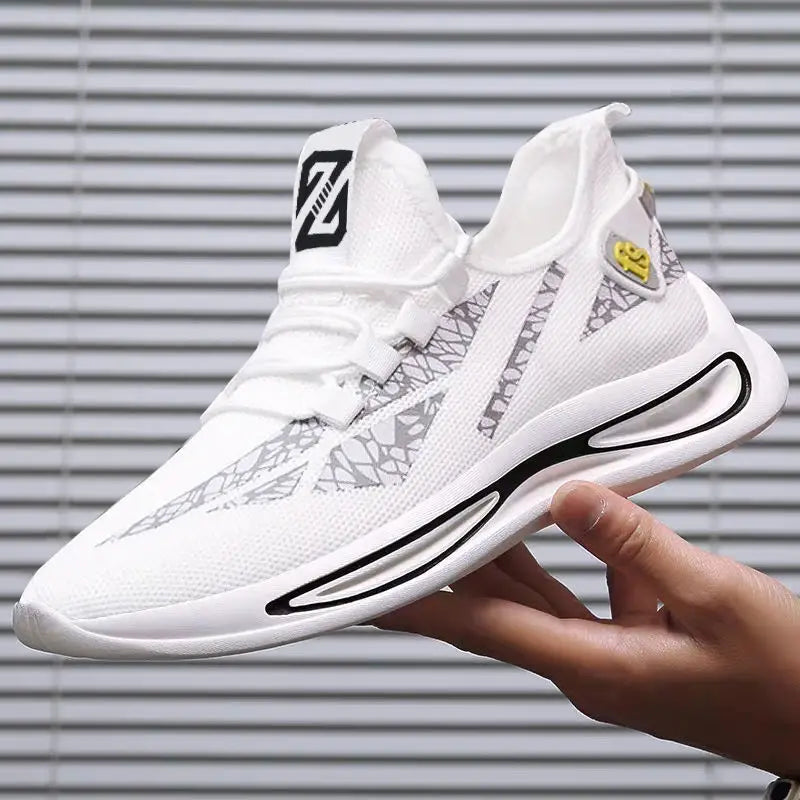 2024 New Summer Men's Sneakers Breathable Slip-on Men Casual Sneakers Light on-slip Thick Sole Fashion Outdoor Running Shoes Man