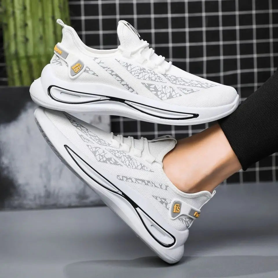 2024 New Summer Men's Sneakers Breathable Slip-on Men Casual Sneakers Light on-slip Thick Sole Fashion Outdoor Running Shoes Man
