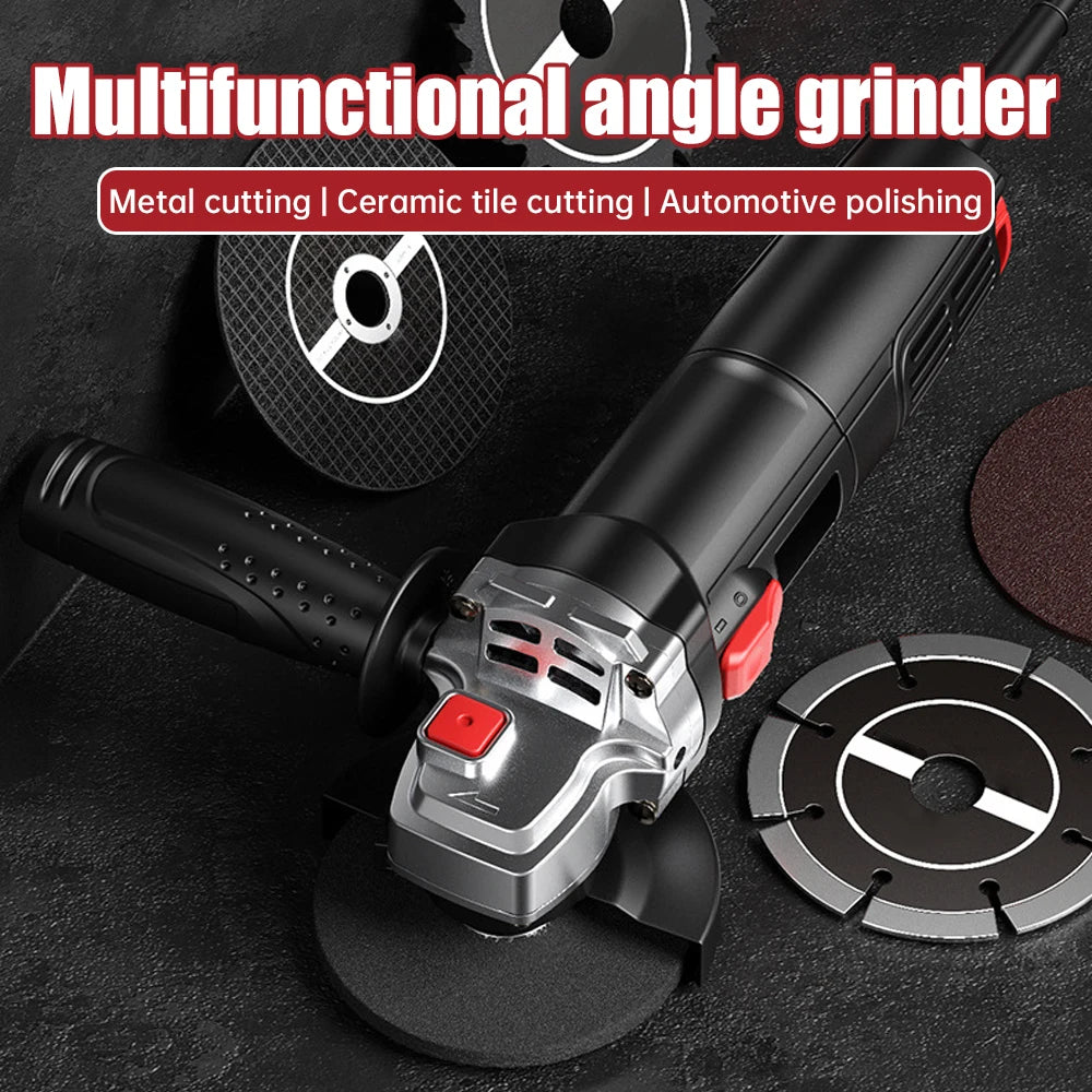 4.2-Amp 710W 11000RPM Brush Cordless Angle Grinder Electric Grinding Cutting Polishing Power Tool Cutting Polishing Cutter