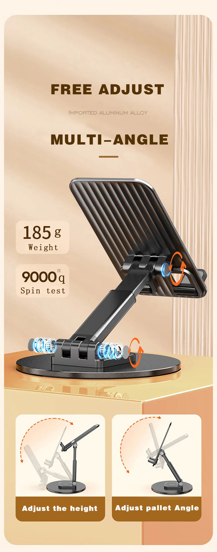 Desktop Phone Holder 360° Rotating Folding Stand Non-slip for iPhone 13 Xiaomi Huawei Mobile Phone Tablet Universal Accessories