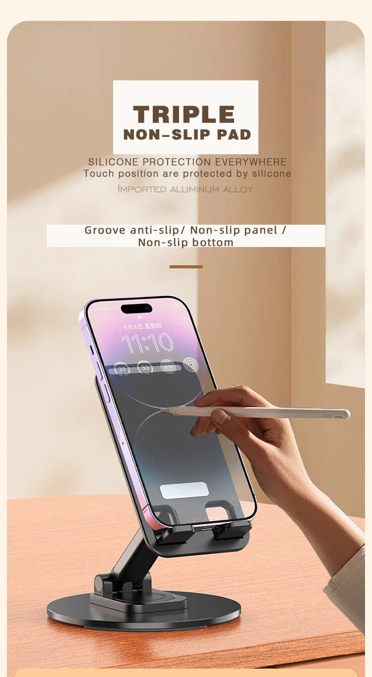 Desktop Phone Holder 360° Rotating Folding Stand Non-slip for iPhone 13 Xiaomi Huawei Mobile Phone Tablet Universal Accessories